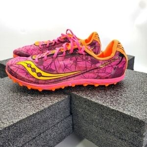 SAUCONY SHAY XC4 SPIKE SHOES XT-900 PURPLE S19010-3 CLEATS WOMENS SIZE 9.5 SHOES